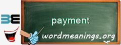 WordMeaning blackboard for payment